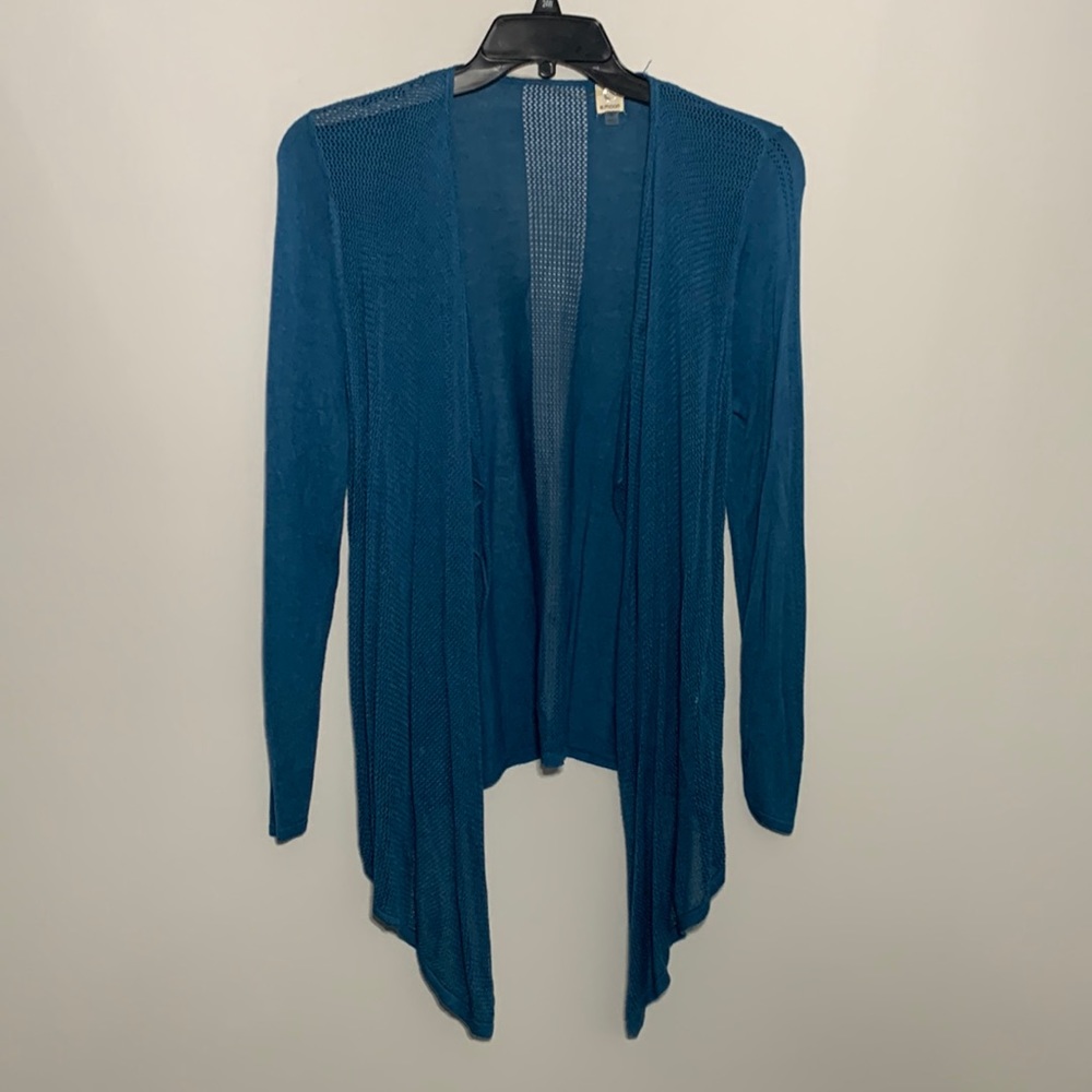 Blue Open Front Cardigan